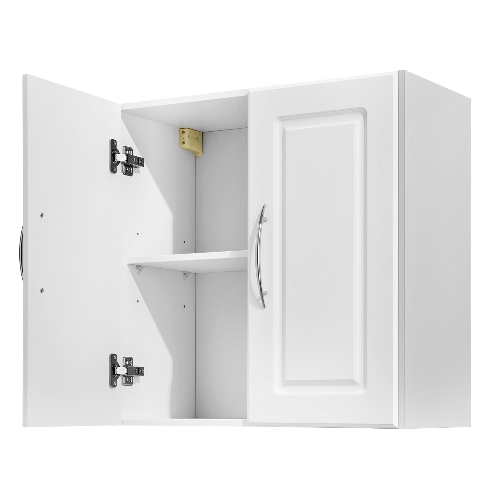 Laundry Room Wall Cabinet With Adjustable Shelves And 2 Doors_voghion.com